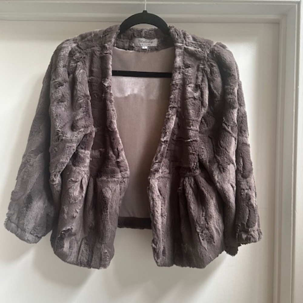 Melody Dark Gray Faux Fur Jacket - Chic & Ultra Soft